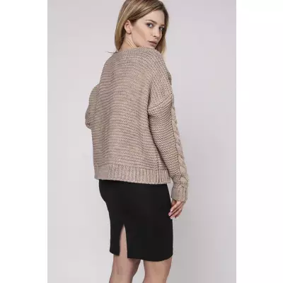 Sweter Kardigan Model SWE150 Mocca - MKM