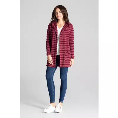 Sweter Kardigan Model L070 Bordo - Lenitif