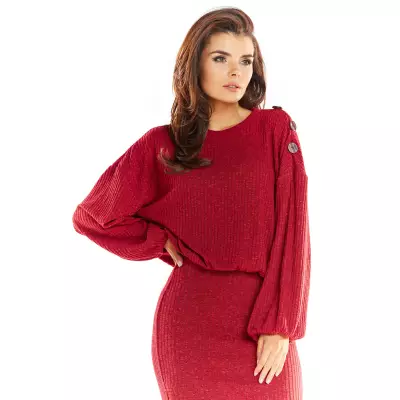 Sweter Damski Model A318 Bordo - awama