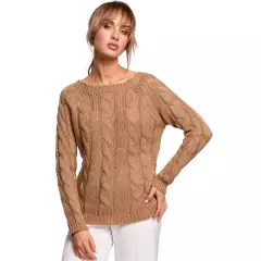 Sweter Damski Model MOE511 Beige - Moe