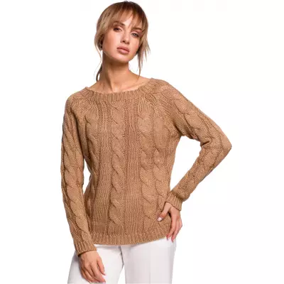 Sweter Damski Model MOE511 Beige - Moe