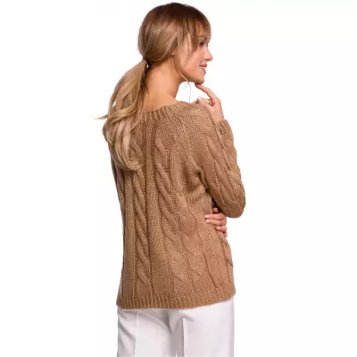 Sweter Damski Model MOE511 Beige - Moe