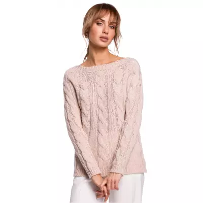 Sweter Damski Model MOE511 Powder Pink - Moe