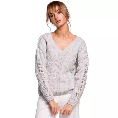 Sweter Damski Model MOE510 Grey - Moe