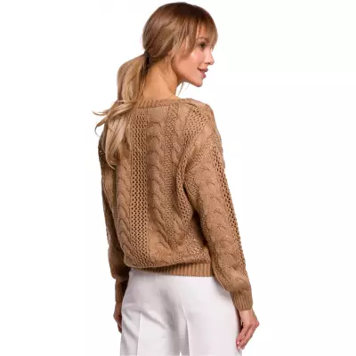 Sweter Damski Model MOE510 Beige - Moe