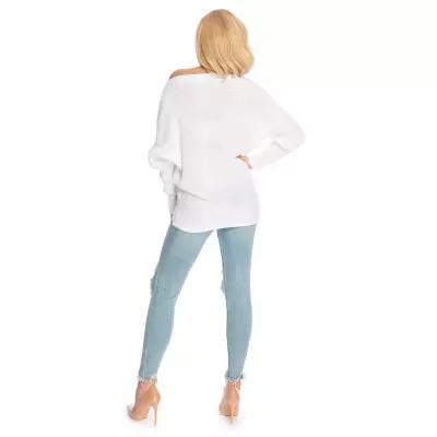 Sweter Damski Model 70036 White - PeeKaBoo