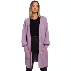 Sweter Kardigan Model MOE538 Lawenda - Moe