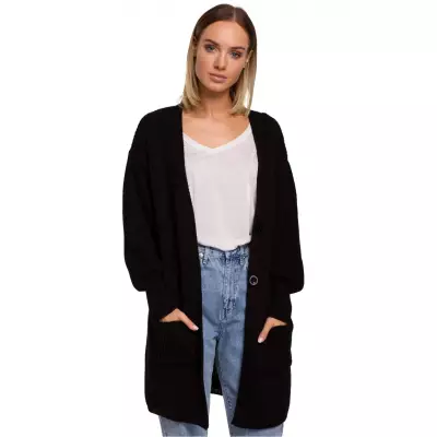 Sweter Kardigan Model MOE538 Black - Moe