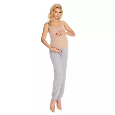 Spodnie Ciążowe Model 0176 Grey - PeeKaBoo