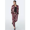 Bordowa bomberka w kwiaty BL01 Flowers/Bordo - Nife