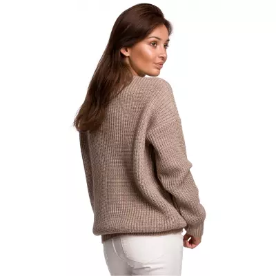 Sweter Damski Model BK052 Cappuccino - BE Knit