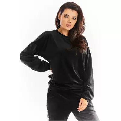 Bluza Damska Model A374 Black Welur - awama