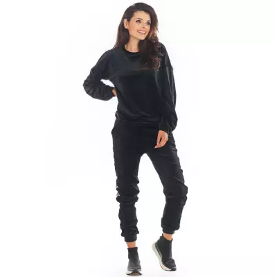 Bluza Damska Model A374 Black Welur - awama