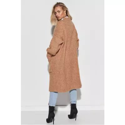 Sweter Kardigan Model S101 Camel - Makadamia