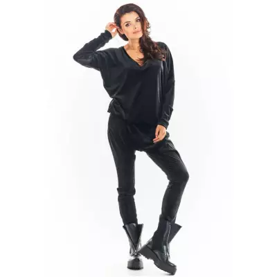 Bluza Damska Model A376 Black Welur - awama