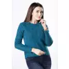 Sweter Damski Model Ramona M83049 Petrol Blue - Vittoria Ventini