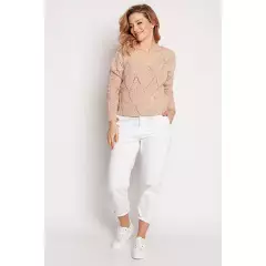 Sweter Damski Model SWE231 Beige - MKM