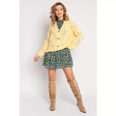 Sweter Kardigan Model SWE234 Yellow - MKM