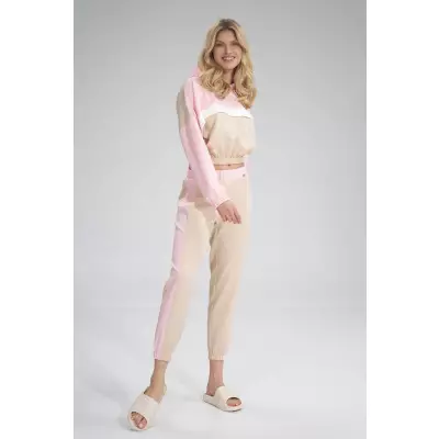 Spodnie Damskie Model M756 Beige/Pink - Figl