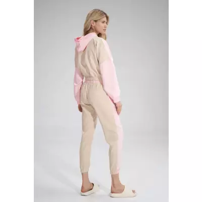 Spodnie Damskie Model M756 Beige/Pink - Figl