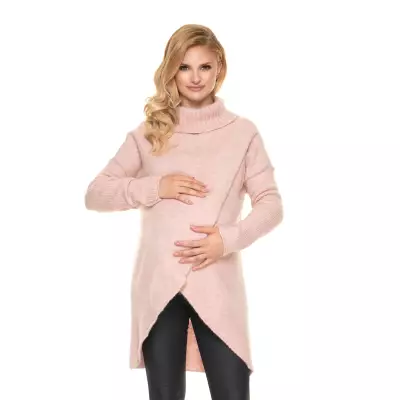 Sweter Ciążowy Model 30078 Pink - PeeKaBoo