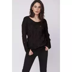 Sweter Damski Model SWE145 Black - MKM