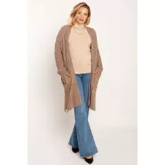 Sweter Kardigan Model PA008 Mocca - MKM