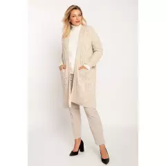 Sweter Kardigan Model PA008 Beige - MKM