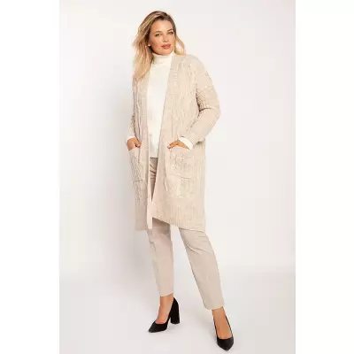 Sweter Kardigan Model PA008 Beige - MKM