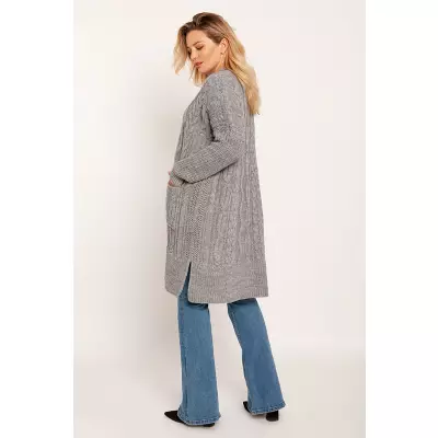 Sweter Kardigan Model PA008 Grey - MKM