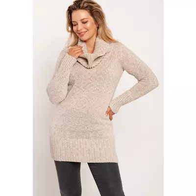 Sweter Damski Model SWE252 Beige Melange - MKM