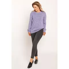 Sweter Damski Model SWE244 Blue Melange - MKM