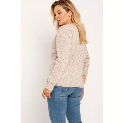 Sweter Damski Model SWE244 Beige Melange - MKM