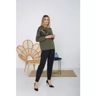 Spodnie Komplet Model M337/2 Khaki/Black - La Aurora