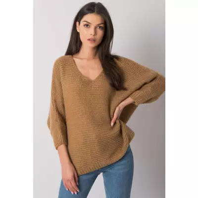 Sweter Damski Model TW-SW-BI-J1001.06 Camel - Och Bella