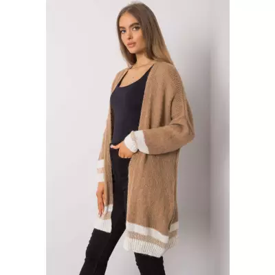 Sweter Kardigan Model TW-SW-BI-A21768.21 Camel - Och Bella