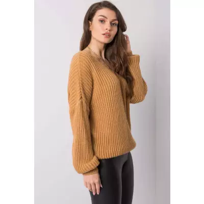 Sweter Damski Model TW-SW-BI-19710.11 Camel - Och Bella