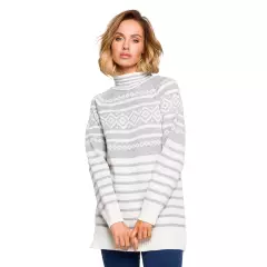 Sweter Damski Model MXS08 Popiel - Moe