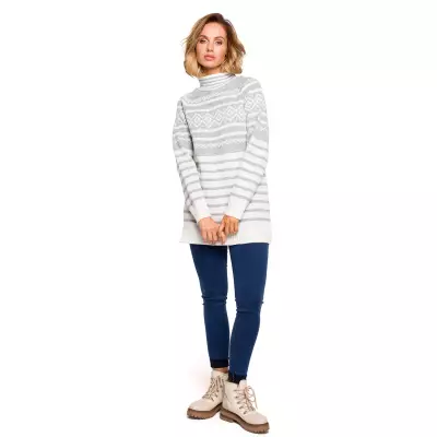 Sweter Damski Model MXS08 Popiel - Moe