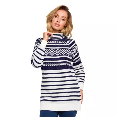 Sweter Damski Model MXS08 Navy - Moe