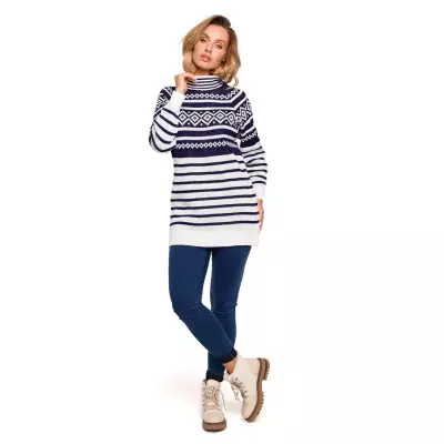 Sweter Damski Model MXS08 Navy - Moe