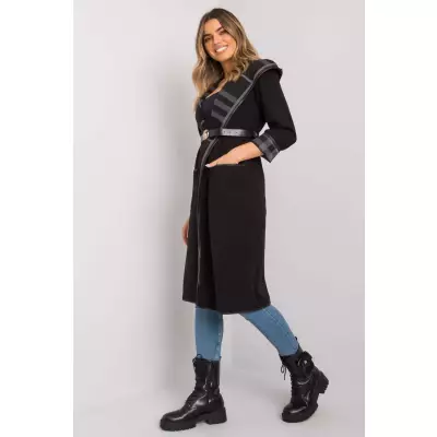 Płaszcz Damski Model DHJ-PL-A5721.40X Black - Italy Moda