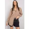 Koszula Damska Model EM-KS-005.34 Dark Beige - Ex Moda