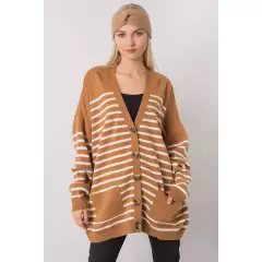 Sweter Kardigan Model FE-SW-3346.56P Camel - Fame