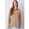 Koszula Damska Model EM-KS-004.42 Dark Beige - Ex Moda