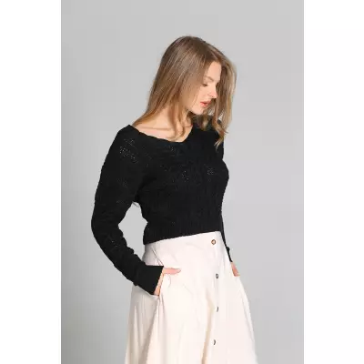 Sweter Damski Model SWE260 Black - MKM