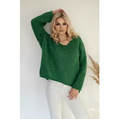 Sweter Damski Model 30080 Dark Green - PeeKaBoo