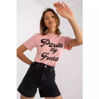 T-shirt Damski Model FA-TS-7677.91P Light Pink - Fancy