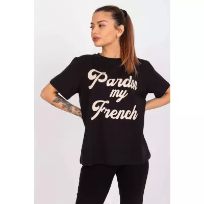 T-shirt Damski Model FA-TS-7677.91P Black - Fancy