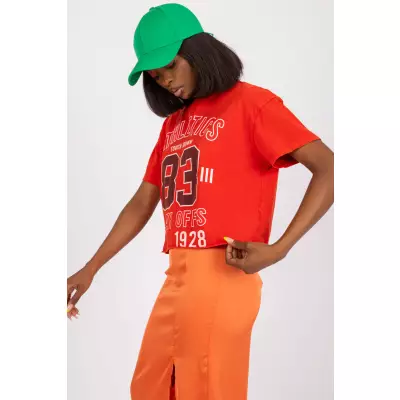 T-shirt Damski Model FA-TS-7684.86 Red - Fancy